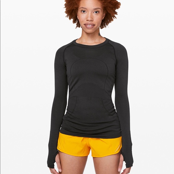 lululemon athletica Tops - Lululemon black Swiftly tech long sleeve crew